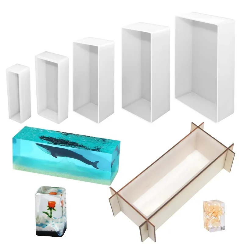 Woodworking Resin - Novo Design: Molde de Silicone Retangular