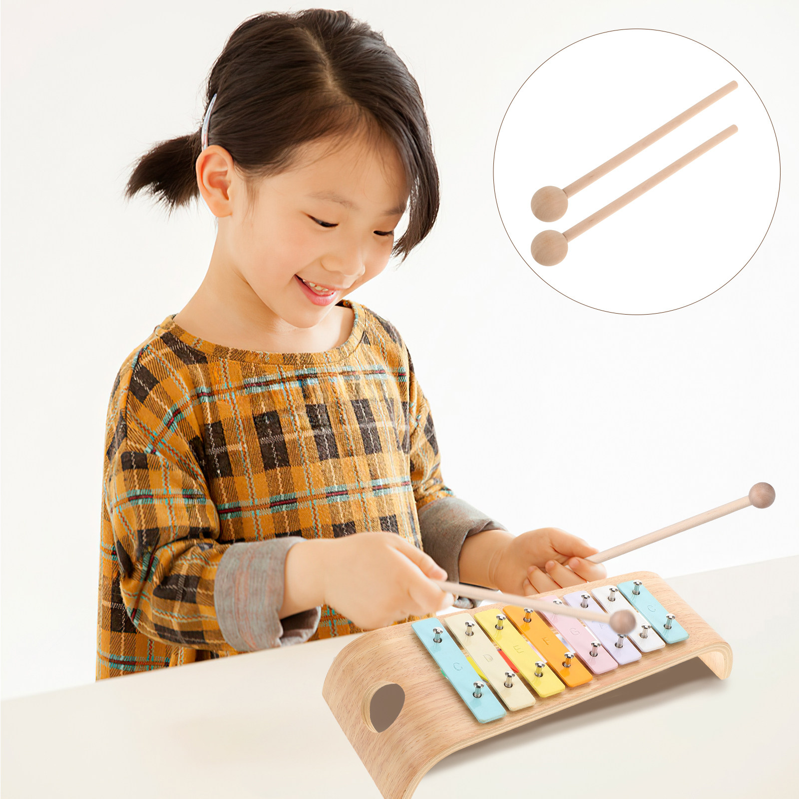 Woodworking Xylophone - 2 Peças de Baquetas de Madeira