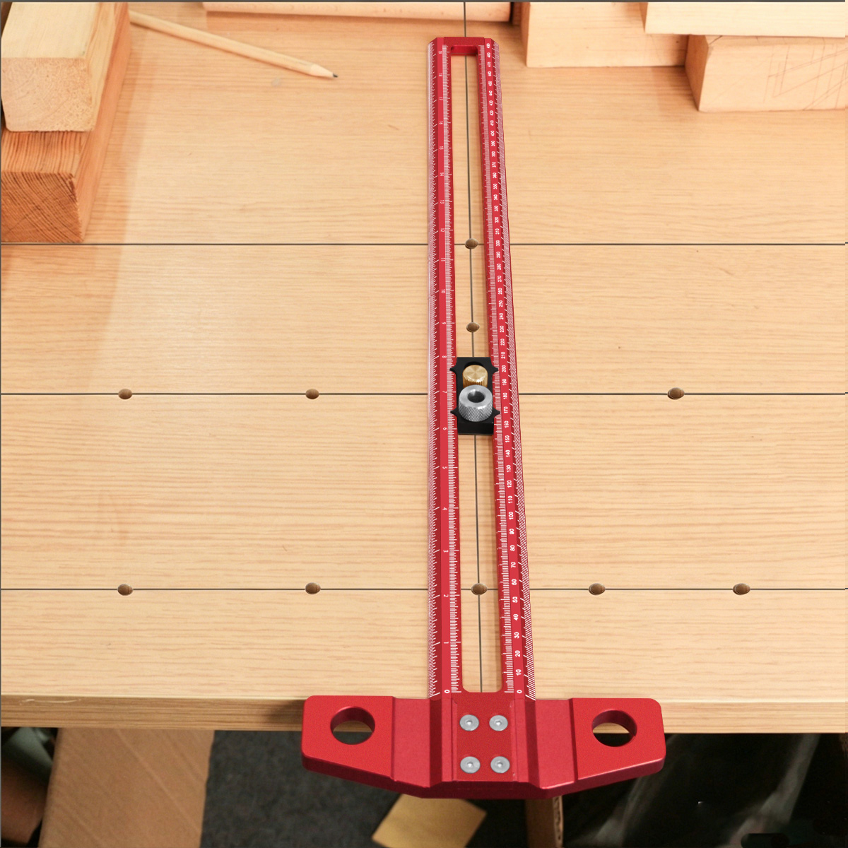 Woodworking Project - Régua de Marcação T-Square para Marcenaria,