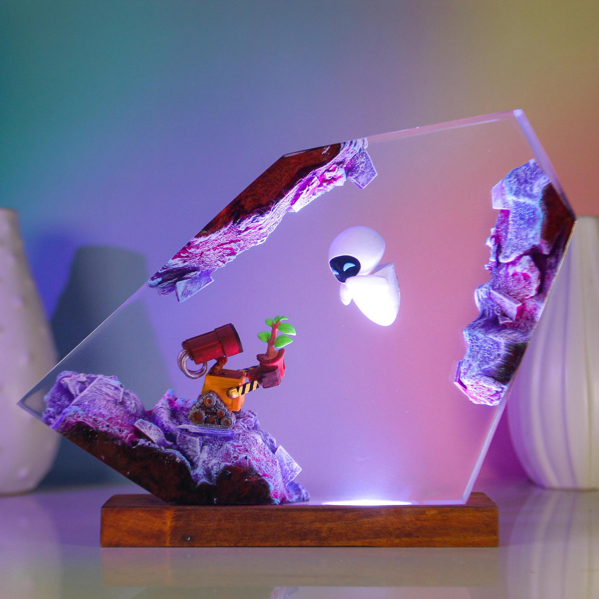 Woodworking Epoxy - Luminária Noturna de Resina Epóxi Feita