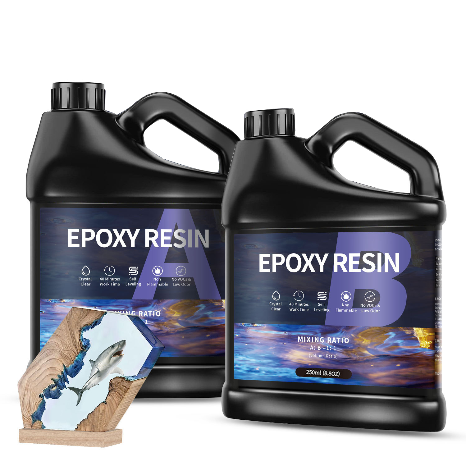 Woodworking Resin - Cola de resina epóxi ab 500g/1000g,