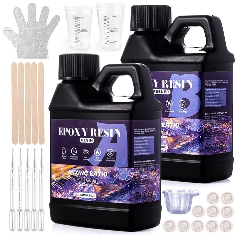Woodworking Resin - Kit de resina epóxi 1:1 de