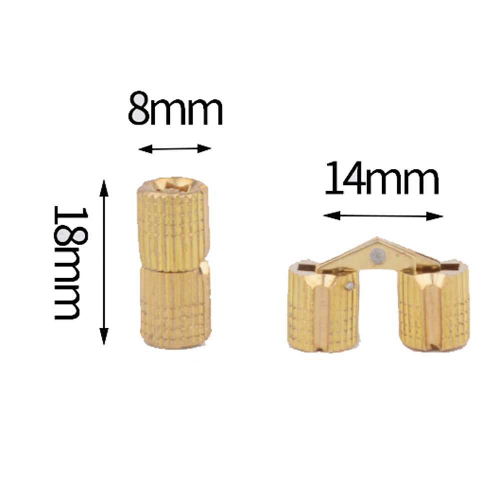 Woodworking Terms - Conjunto de 4 dobradiças de tambor