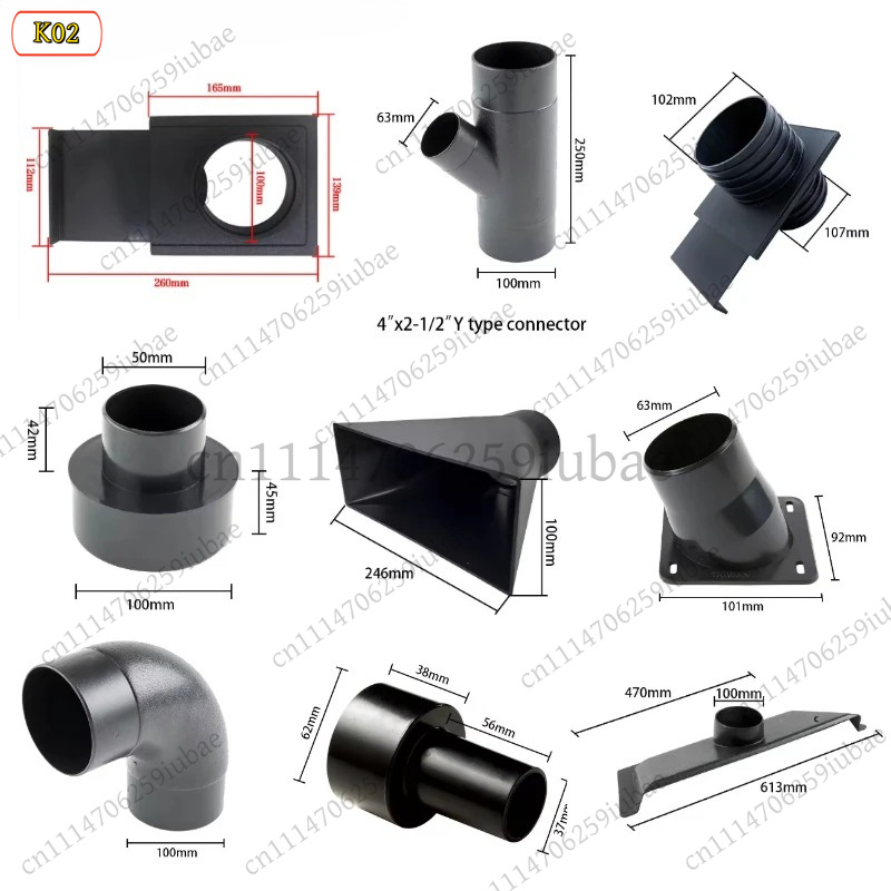 Woodworking Vacuum System - Kit de Conexões para Coleta de