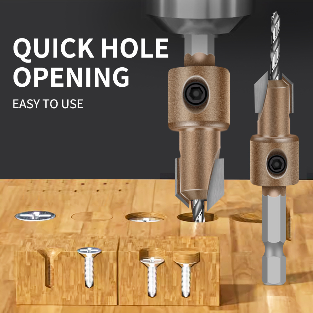 Woodworking Drill Bits - Broca Escareadora para Madeira com Haste
