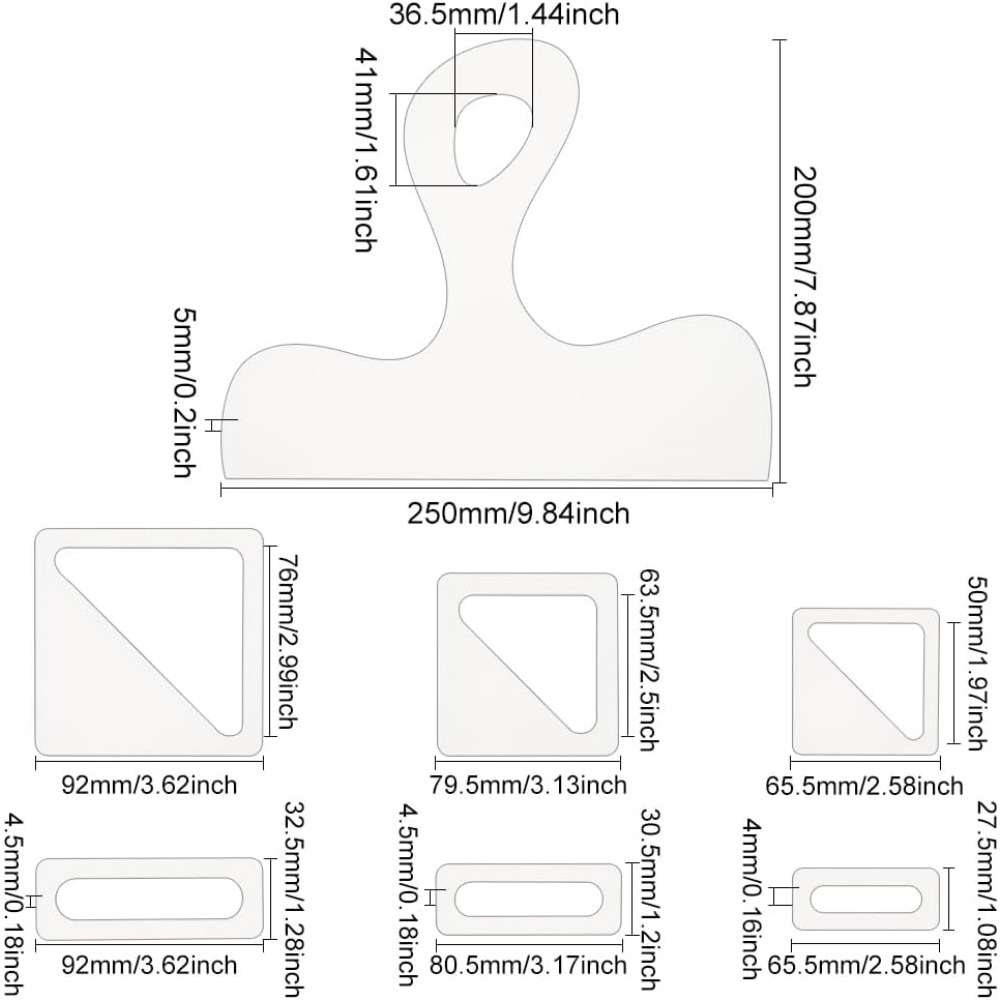 7 pçs modelo de charcutaria al - Woodworking Product avaliação e preço