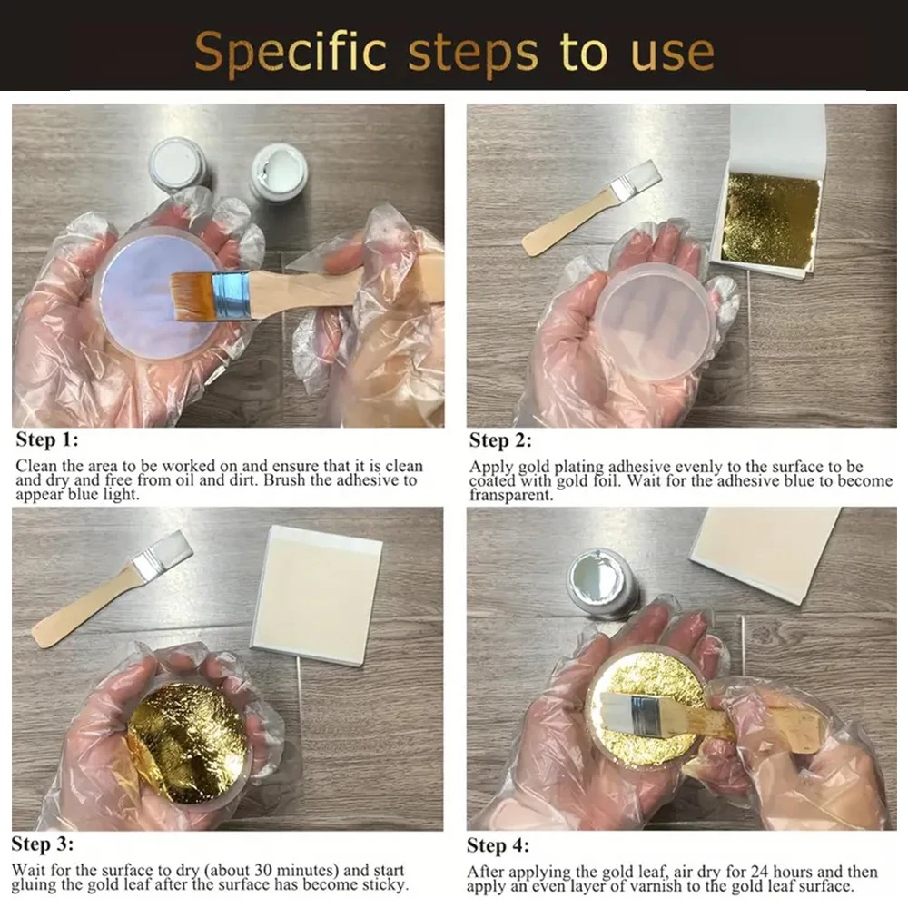 Kit adesivo dourado de folha d - Woodworking Epoxy avaliação e preço