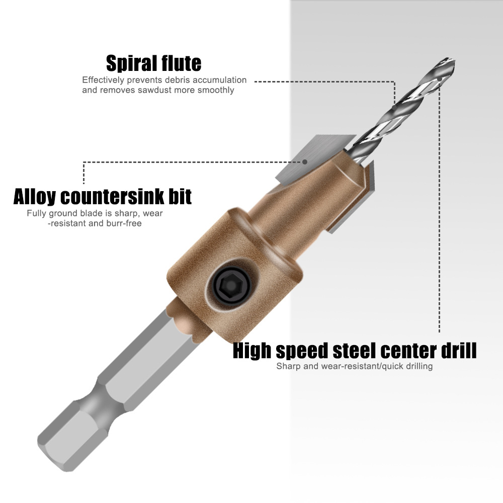 Broca Escareadora para Madeira - Woodworking Drill Bits avaliação e preço